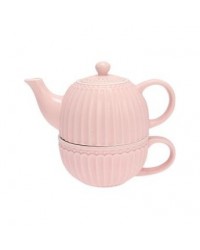 Чайник с чашкой Alice pale pink 500 мл/ 250 мл