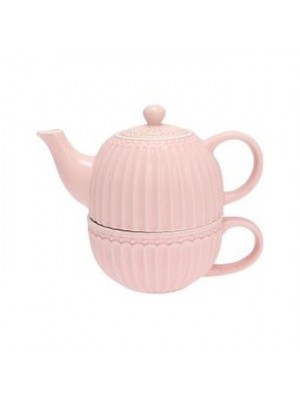 Чайник с чашкой Alice pale pink 500 мл/ 250 мл