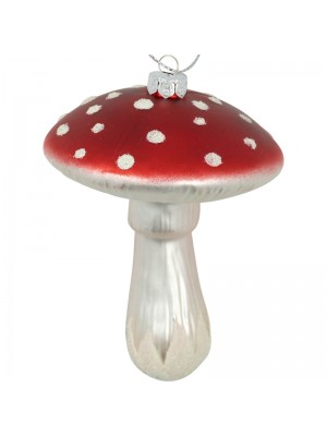 Елочная игрушка Mushroom red hanging