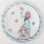 Тарелка Девушка с коньками (розово-голубая)