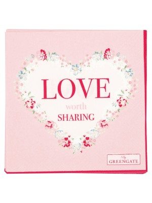 Салфетки бумажные Love white 25х25 см 20 шт