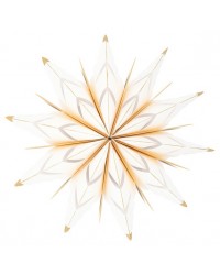 Star white w gold paper hanging XL 50 см