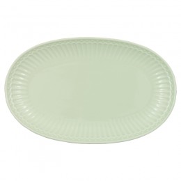 Овальная тарелка Alice pale green 14,5x23 см 