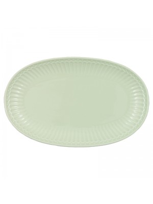Овальная тарелка Alice pale green 14,5x23 см 