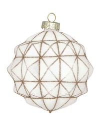 Елочная игрушка шар Penelope Pale Pink with Gold 8 см