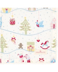 Салфетка с кружевом Laura christmas white
