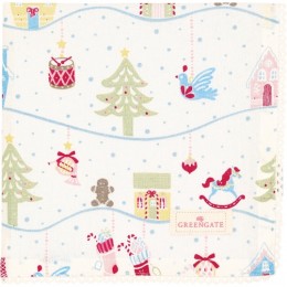 Салфетка с кружевом Laura christmas white
