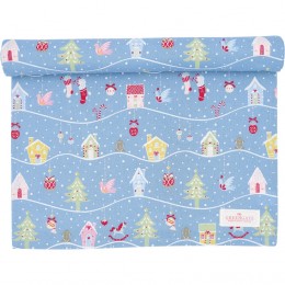 Столовая дорожка Laura christmas dusty blue