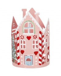 Подсвечник round house Laura pale pink