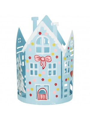 Подсвечник round house Laura pale blue