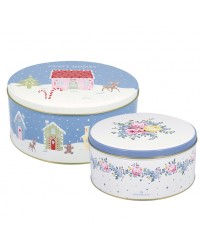 Набор коробок Laura homes dusty blue set of 2 pcs.