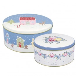 Набор коробок Laura homes dusty blue set of 2 pcs.