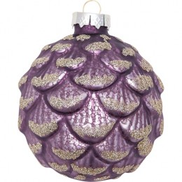 Елочная игрушка Pinecone plum