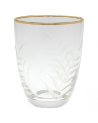 Стакан clear with cutting and gold