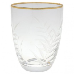 Стакан clear with cutting and gold
