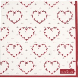 Бумажные салфетки Layla heart white large 20pcs