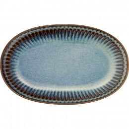 Овальная тарелка Alice oyster blue