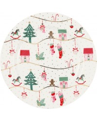 Тарелка Laura christmas gold