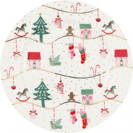 Тарелка Laura christmas gold