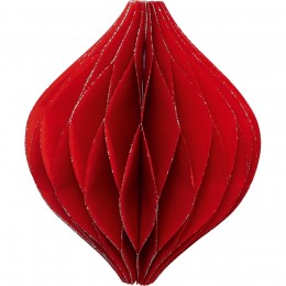Елочная игрушка Honeycomb red foldable