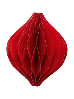 Елочная игрушка Honeycomb red foldable