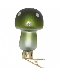 Елочная игрушка Mushroom Winter green w/clip
