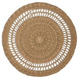 Плетеный коврик round straw natural
