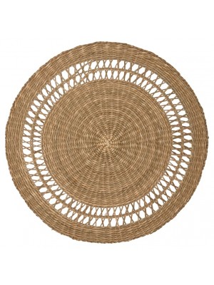 Плетеный коврик round straw natural