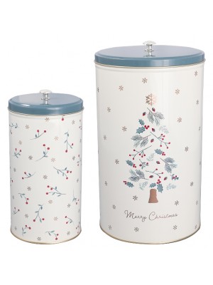 Набор банок для хранения Lucie xmas white 2 шт