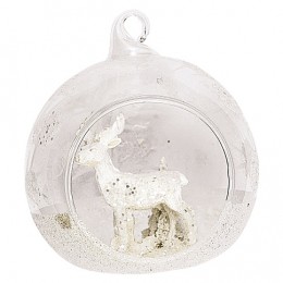 Новогодний шар Deer white inside