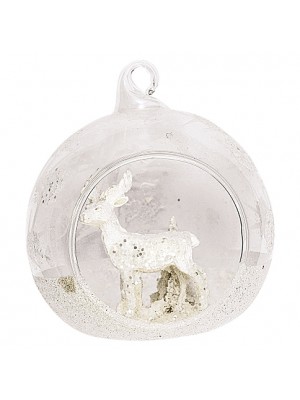Новогодний шар Deer white inside