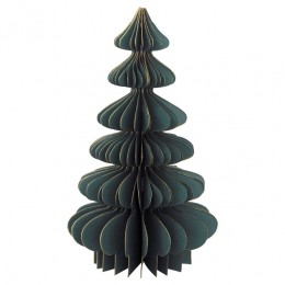 Украшение Tree green paper w gold small