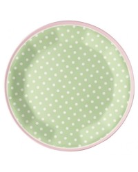 Меламиновая тарелка Spot pale green