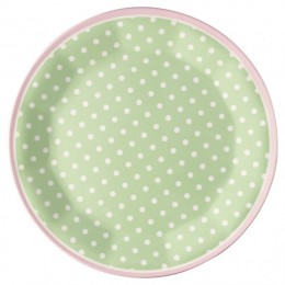 Меламиновая тарелка Spot pale green