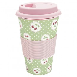 Термокружка Cherry berry pale green