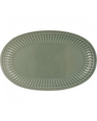 Овальная тарелка Alice dusty green 14,5x23 см 