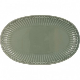 Овальная тарелка Alice dusty green 14,5x23 см 