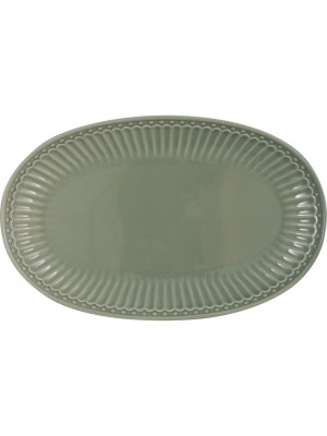 Овальная тарелка Alice dusty green 14,5x23 см 