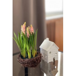 Букет Мускари иск. в гнезде розовые 27*12*12 см 