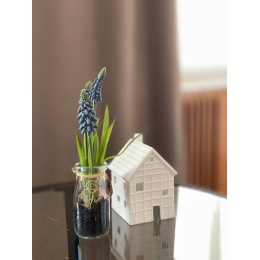 Букет Мускари иск. в бутылке синие 22*5*5см 