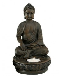 Подсвечник Будда 19 см (поликерамика)