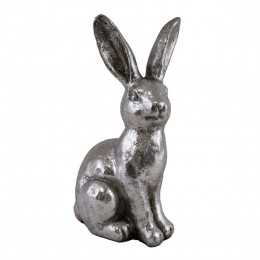 Кролик пасхальный серебряный 18,5x9x8см
