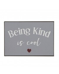 Металлическая табличка Being kind is cool	20*14 см 				