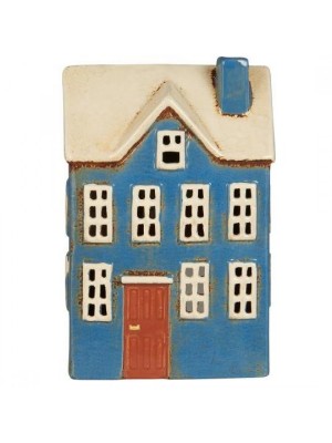 Подсвечник House tealight Nyhavn 1 dormer window brown door blue 