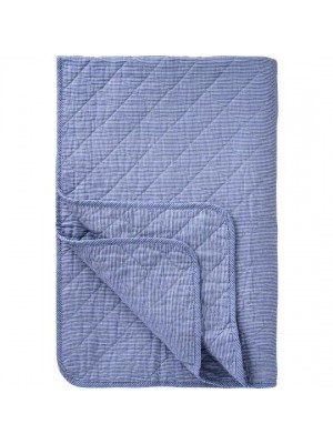 Покрывало white/dark blue stripes