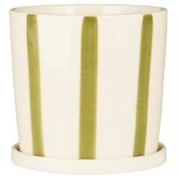 Горшок цветочный Palermo green stripes