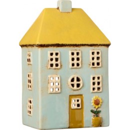 Подсвечник House Nyhavn Голубой с подсолнухом 19*11,8*8,7 см Подсвечник House Nyhavn Голубой с подсолнухом 19*11,8*8,7 см