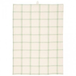 Полотенце Eskild natural w/green checkered pattern