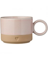 Кружка Heart matt brown light pink 290 мл
