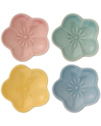 Блюдце flower-shaped 4 цвета в асс.
